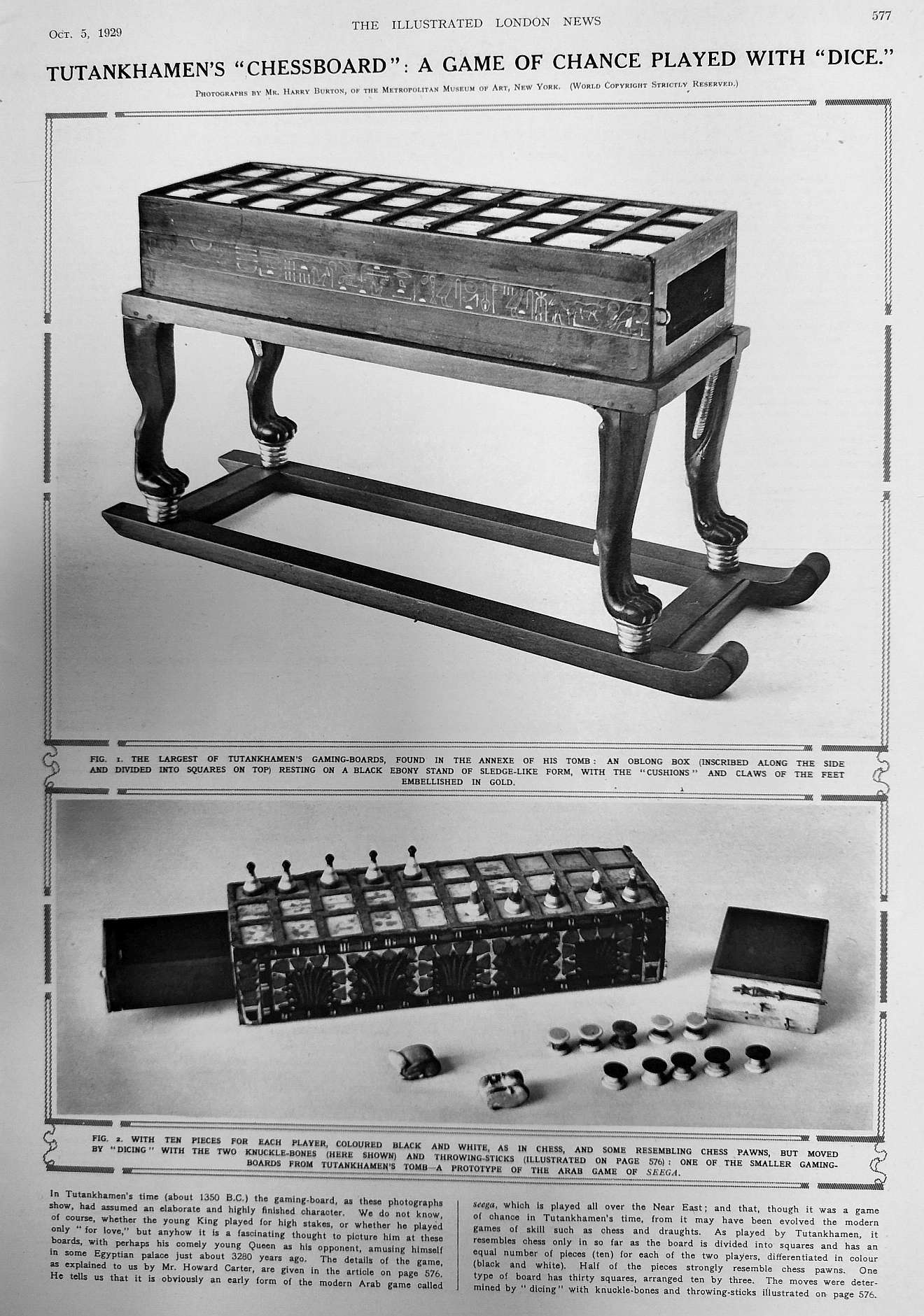 1929 tut chess board